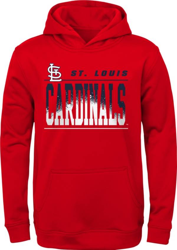 MLB Team Apparel Youth St. Louis Cardinals Red Play Fleece Hoodie