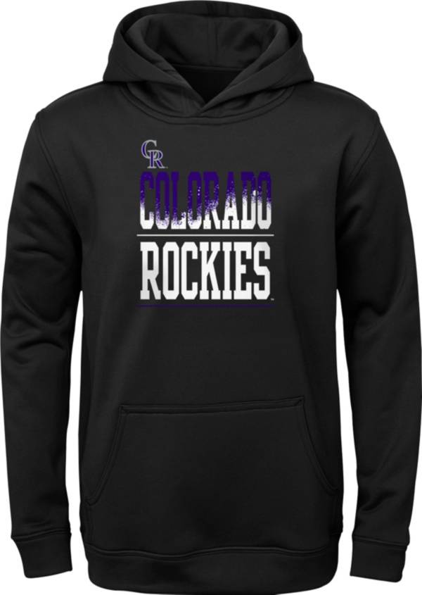 MLB Team Apparel Youth Colorado Rockies Black Play Fleece Hoodie product image