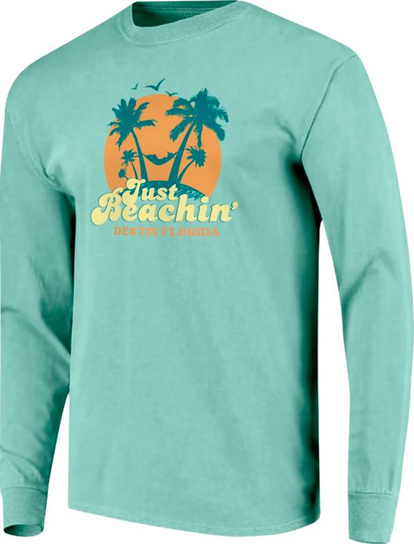Image One Men's Florida Just Beachin' Graphic Long Sleeve Shirt product image