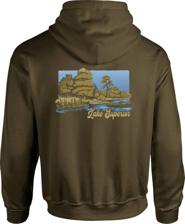 Image One Men's Minnesota Lake Superior Graphic Hooded Sweatshirt product image