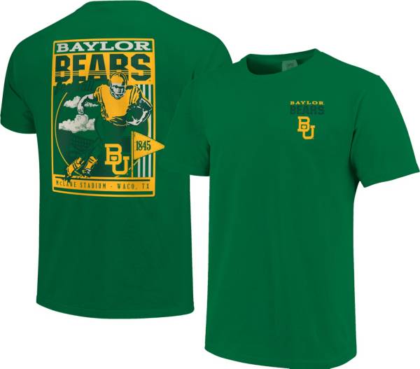 Image One Men's Baylor Bears Green Retro Poster T-Shirt product image