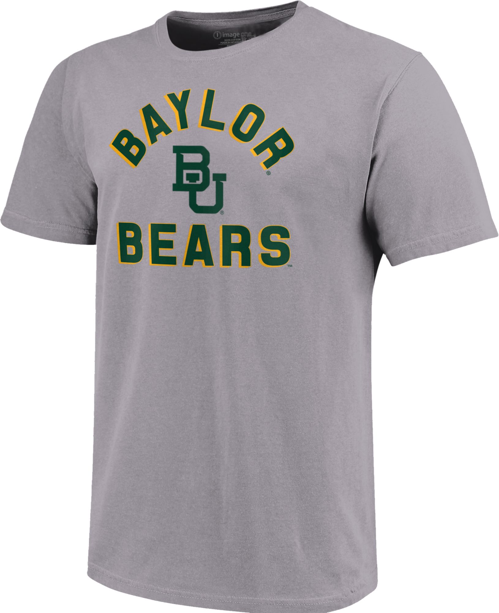 Image One Men's Baylor Bears Grey Retro Stack T-Shirt