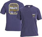 Image One Men's East Carolina Pirates Purple Baseball T-Shirt