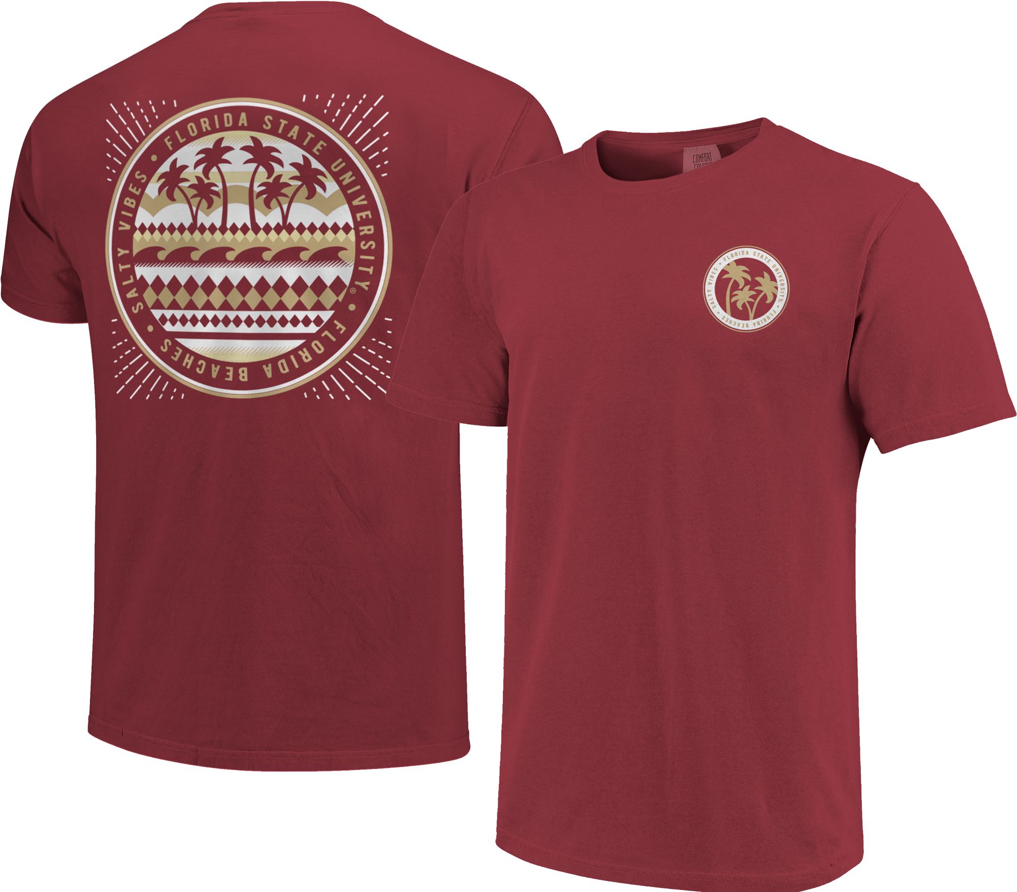 Image One Men's Florida State Seminoles Garnet Salty Vibes T-Shirt product image