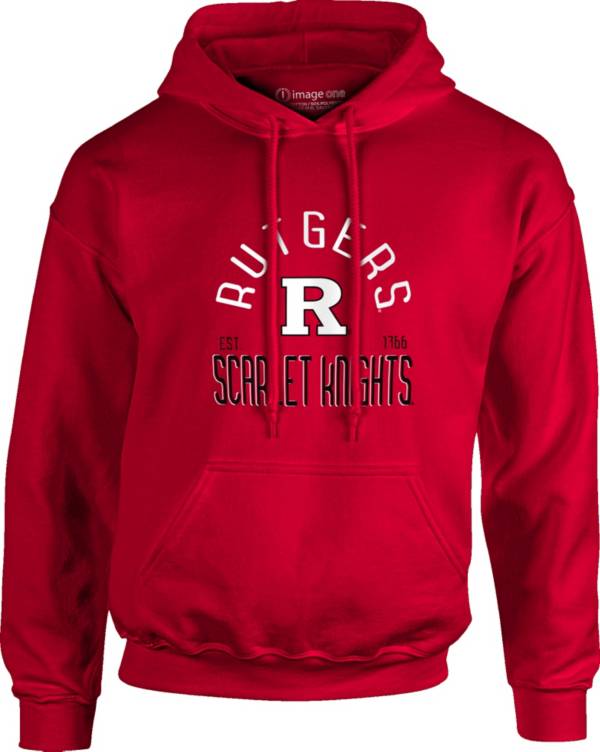 Image One Men s Rutgers Scarlet Knights Scarlet Premium Blend Hoodie