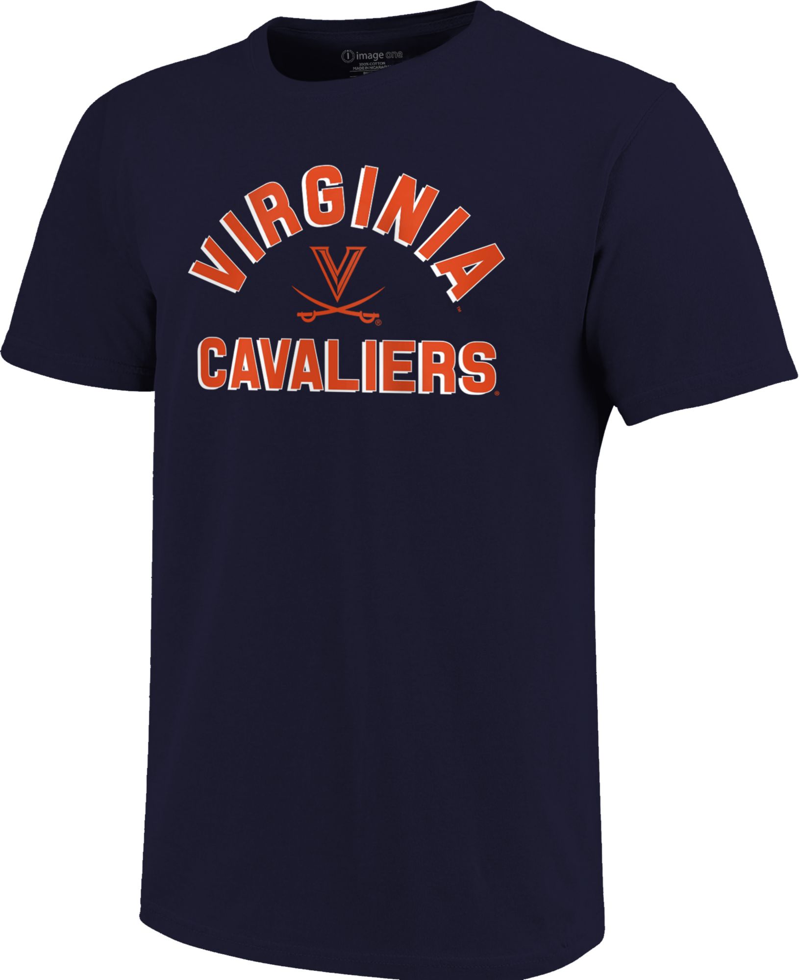 Image One Men's Virginia Cavaliers Blue Retro Stack T-Shirt product image