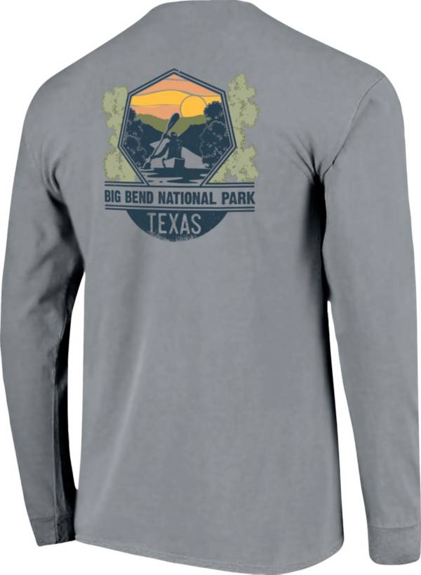 Image One Men's Texas Longhorn Flag Graphic Long Sleeve Shirt product image
