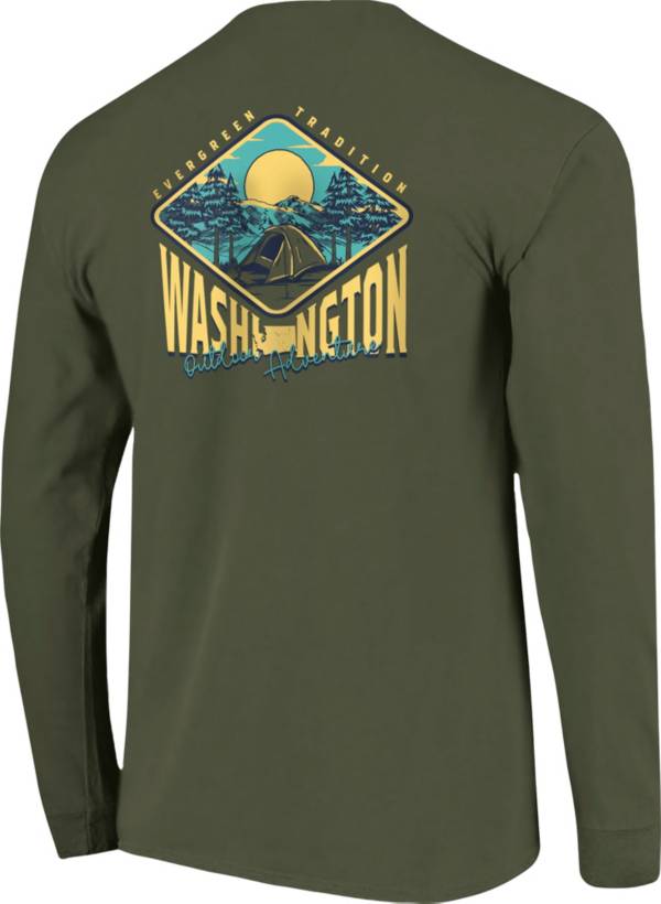 Image One Men's Washington Camping Graphic Long Sleeve Shirt product image
