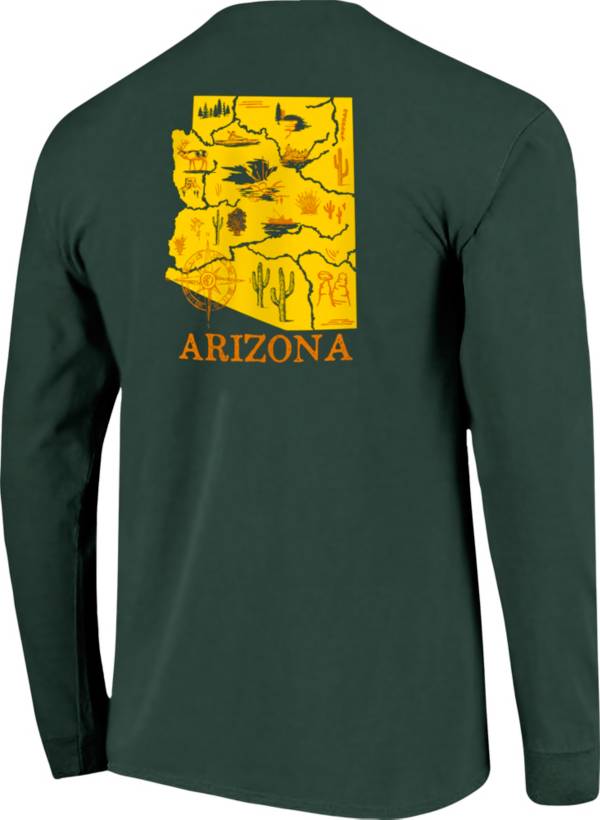 Image One Men's Arizona Map Long Sleeve T-Shirt product image
