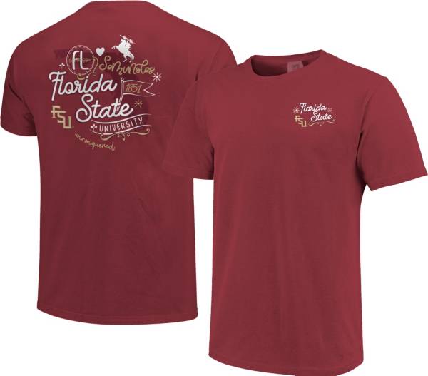 Image One Women's Florida State Seminoles Garnet Doodles T-Shirt product image