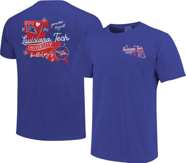 Image One Women's Louisiana Tech Bulldogs Blue Doodles T-Shirt product image