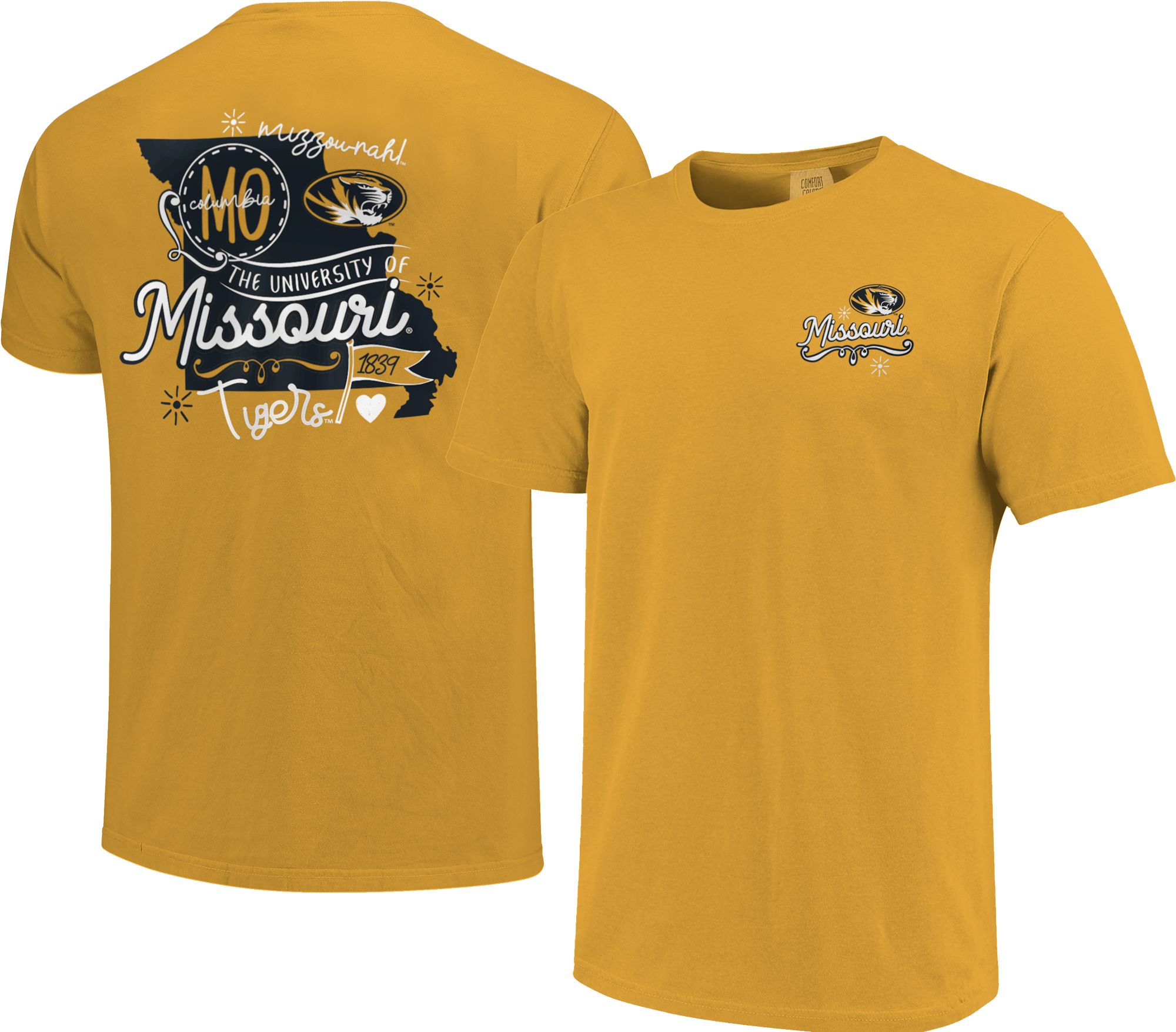 Image One Women's Missouri Tigers Gold Doodles T-Shirt product image