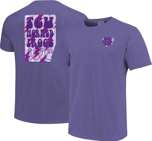 Image One Women's TCU Horned Frogs Purple Groovy T-Shirt | Dick's Sporting Goods