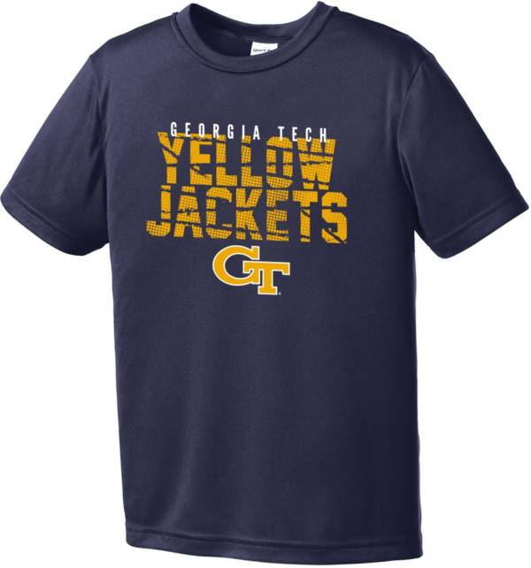 Image One Youth Georgia Tech Yellow Jackets Navy Destroyed Competitor T-Shirt product image