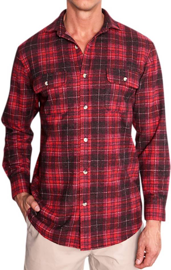Tailorbyrd Men's Red Plaid Super Soft Sweater Shirt product image