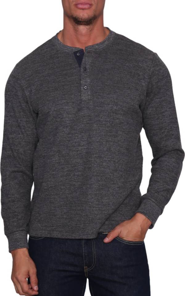 Tailorbyrd Men's Cozy Melanged Yarn Long Sleeve Henley Shirt product image