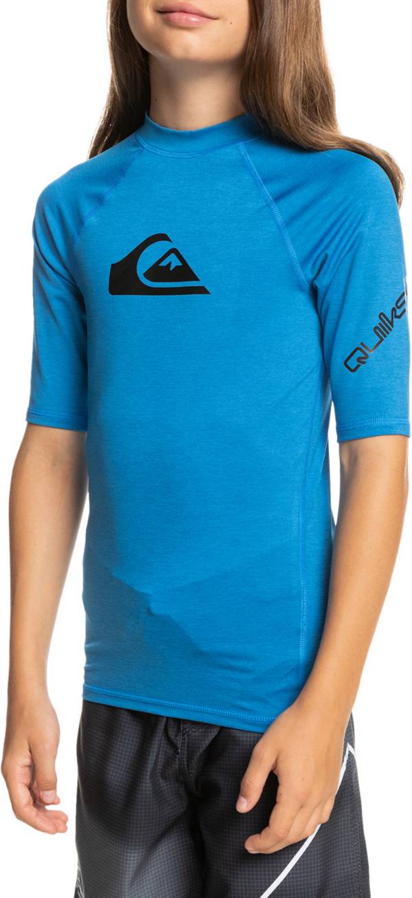 Quiksilver Boys' All Time Short Sleeve UPF 50 Rashguard