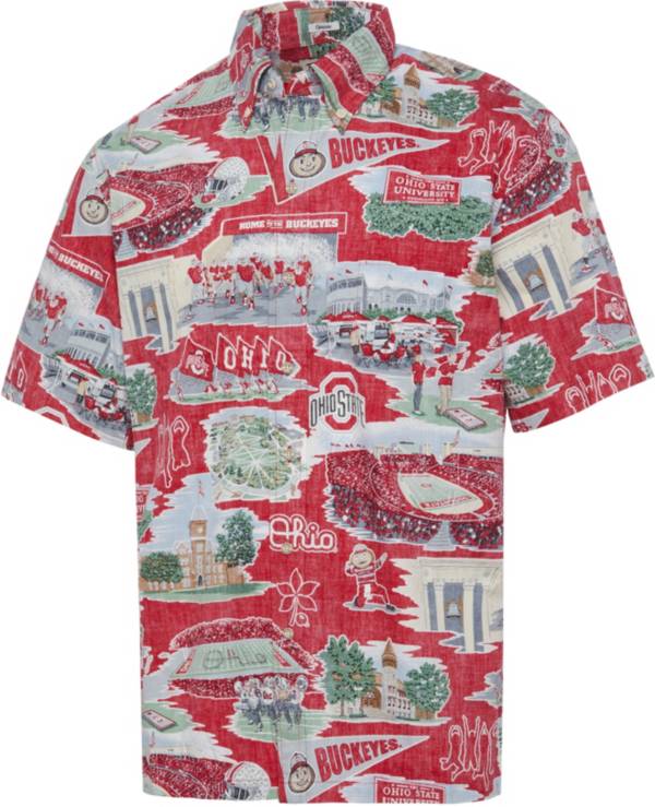 Reyn Spooner Men's Ohio State Buckeyes Scarlet Scenic Button-Down Shirt product image