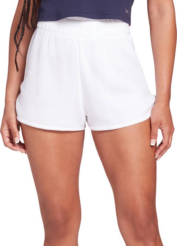 Womens white 2024 fleece shorts