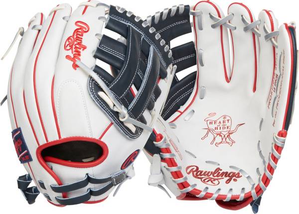 Red white and blue best sale softball glove