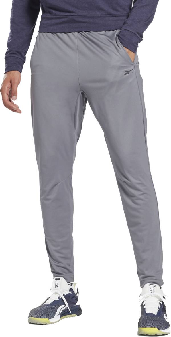 リーボック Reebok Mens Reflective Athletic Track Pants Grey Medium メンズ