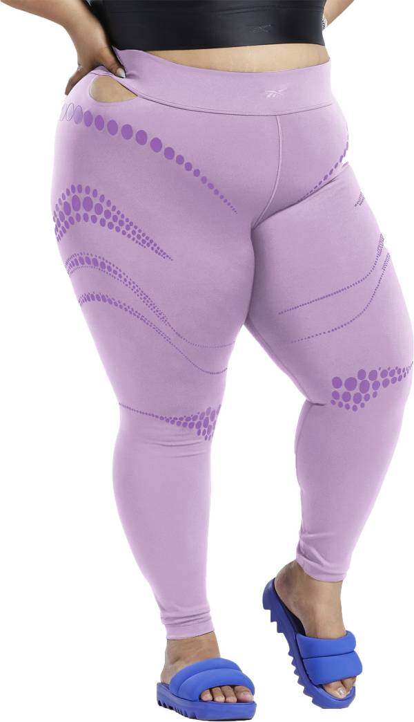 Reebok Cardi B Bodysuit (Plus Size) Womens Athletic T-Shirts 2X Purple Vibe  - ShopStyle