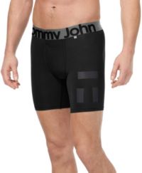 NWT $28 Tommy John [ Large ] 360 Sport Mid-Length 6 in Boxer Brief Black  #5997