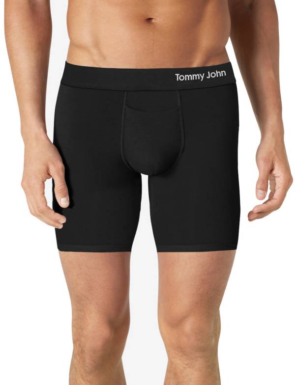  Tommy John Mens Mid-Length Boxer Brief 6 - 2 Pack - Underwear  - Cotton Basics Boxers
