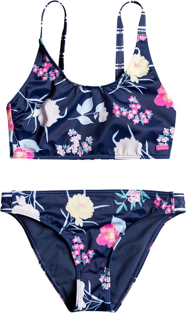 Roxy Girls' Flower Addict Crop Top Swim Set product image