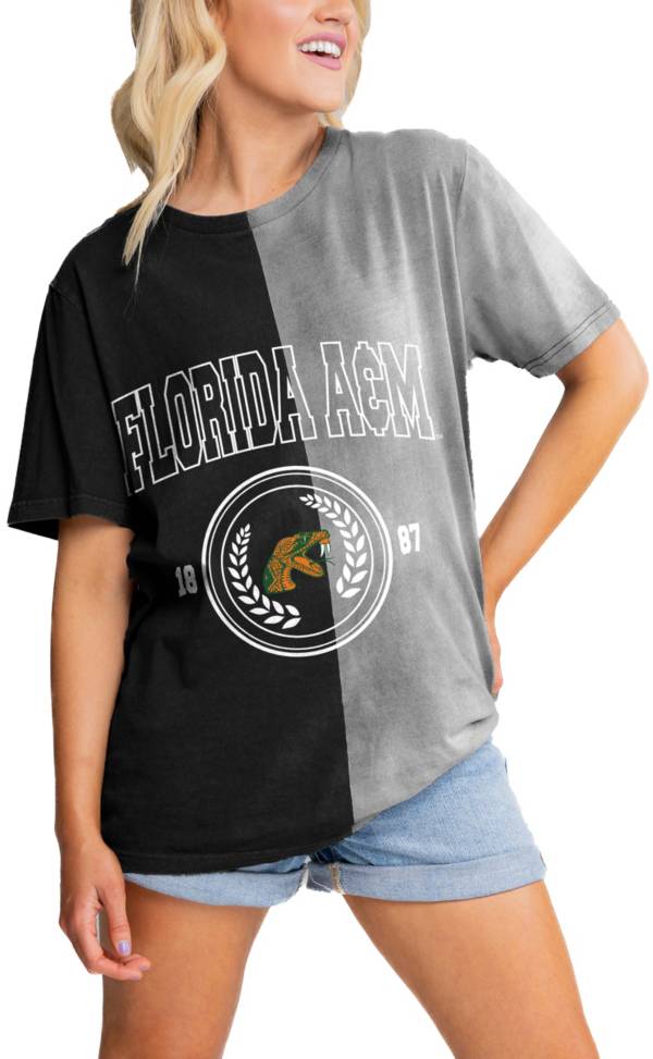 Gameday Couture Women's Florida A&M Rattlers Black Bleached T-Shirt product image