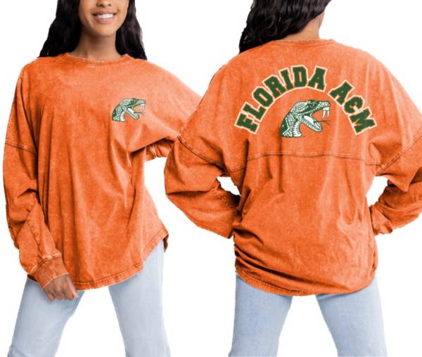 Gameday Couture Women's Florida A&M Rattlers Orange Acid Wash Longsleeve T-Shirt product image