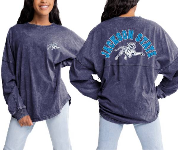 Gameday Couture Women's Jackson State Tigers Navy Blue Acid Wash Longsleeve T-Shirt product image