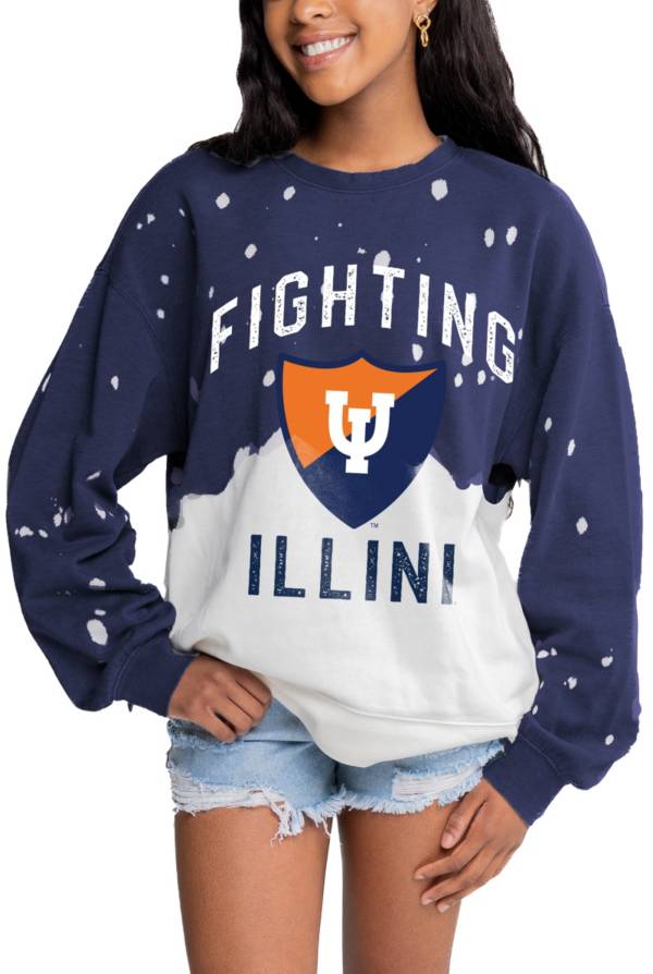 Gameday Couture Women's Illinois Fighting Illini Blue Faded Crew Sweater product image