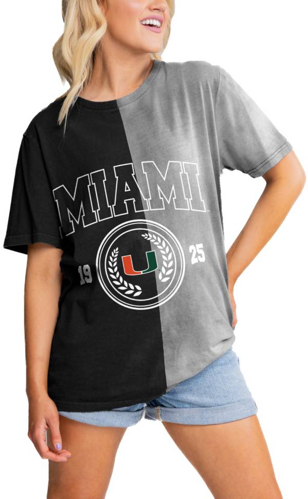 Gameday Couture Women's Miami Hurricanes Black Bleached T-Shirt product image