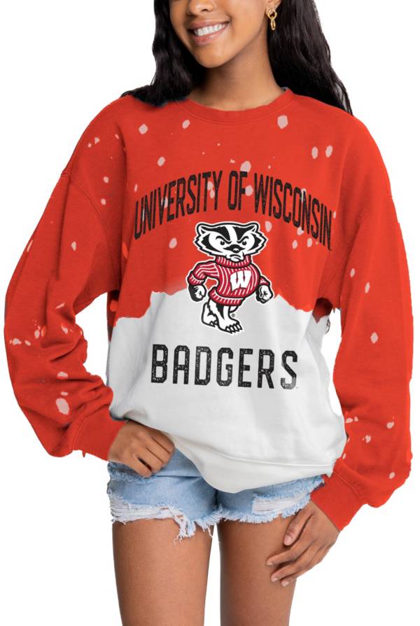 Gameday Couture Women's Wisconsin Badgers Red Faded Crew Sweater product image