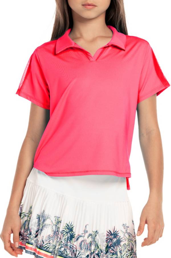 Lucky In Love Girls' Cropped Short Sleeve Polo product image