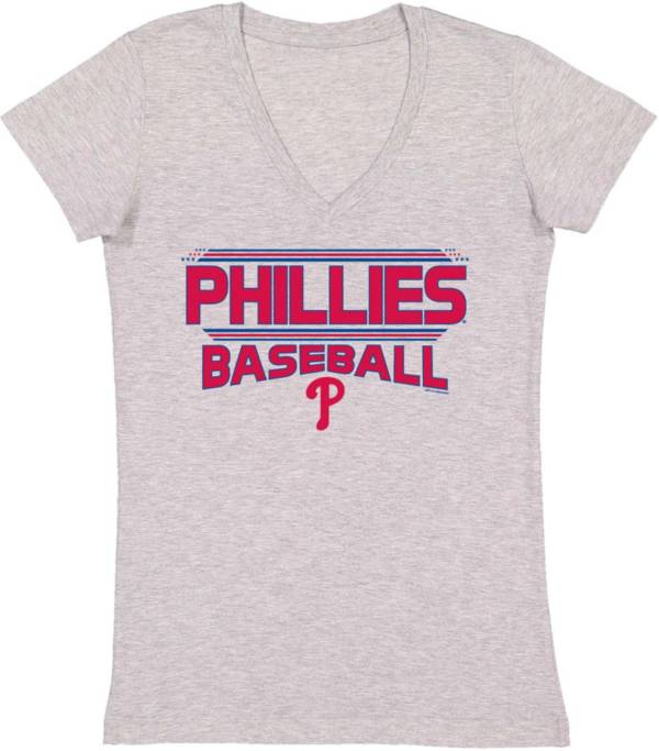Soft As A Grape Women's Philadelphia Phillies Heather Heathered T-Shirt product image