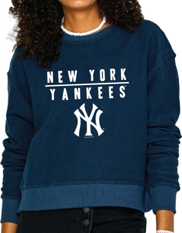 Soft As A Grape Women's New York Yankees Light Blue Cord Crewneck Sweatshirt product image