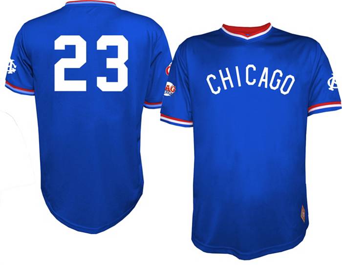 Stitches Men's Negro League Baseball Chicago American Giants Blue Jersey