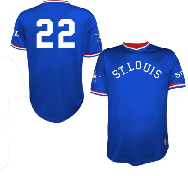 Stitches Men's Negro League Baseball St. Louis Stars Blue Jersey