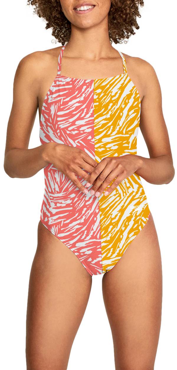 Speedo Women's Print Half Split One Piece Swimsuit product image