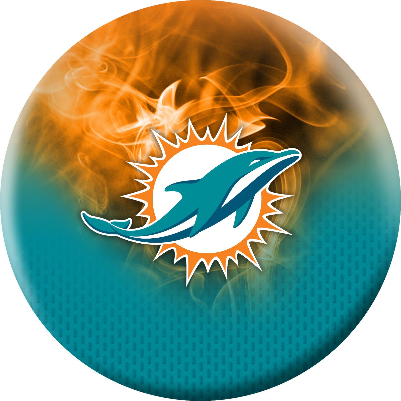 Strikeforce Miami Dolphins On Fire Undrilled Bowling Ball product image