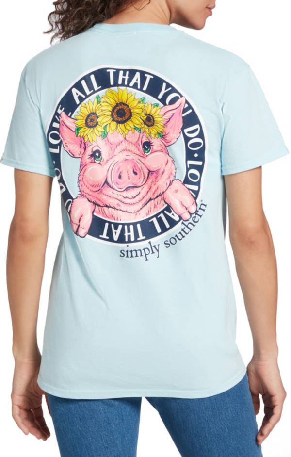 Simply Southern Women's Sun Pig Short Sleeve Graphic T-Shirt product image