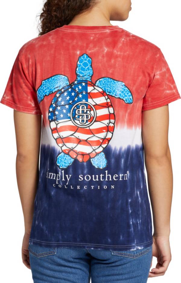 Simply Southern Women's Turtle Flag Graphic T-shirt product image