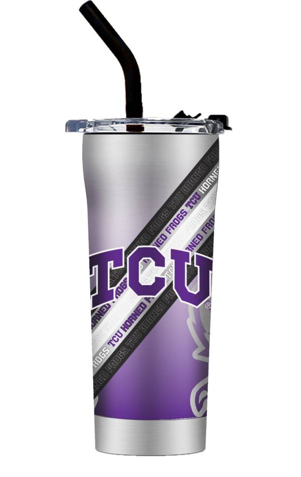 Gametime SideKicks TCU Horned Frogs 20 oz. Stripe Straw Tumbler product image