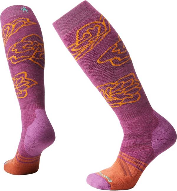 Smartwool PHD Ultra Light Women's Ski Socks - Tan/Purple