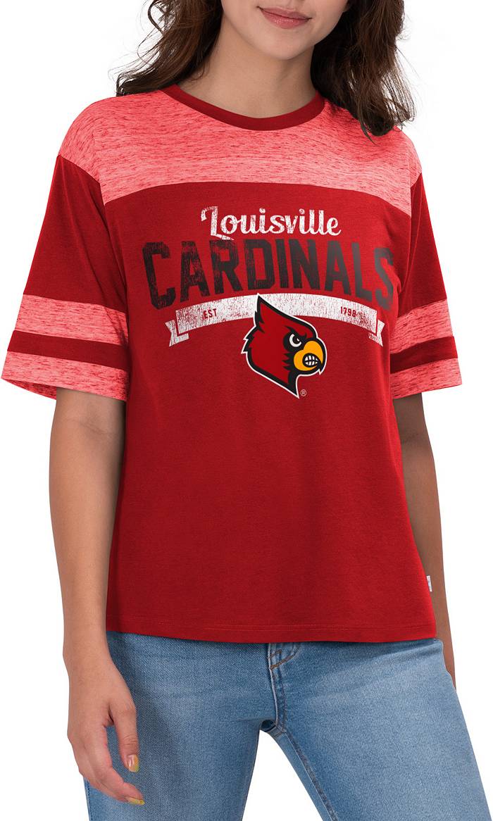 Colosseum Women's Louisville Cardinals Cardinal Red Dual Blend V-Neck T- Shirt