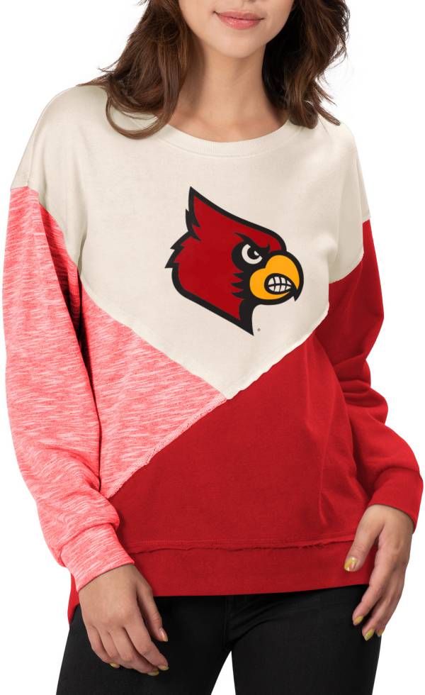 Touch by Alyssa Milano Women's Louisville Cardinals Cardinal Red Star  Player Crew Neck Sweatshirt