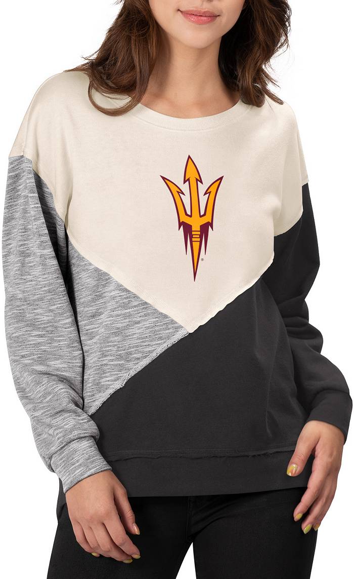 Touch by Alyssa Milano Women's Arizona State Sun Devils Star Player Crew Neck Black Sweatshirt, Medium