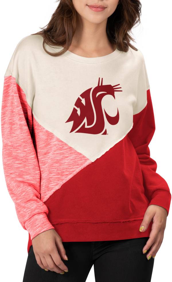 Touch by Alyssa Milano Women's Washington State Cougars Crimson Star Player  Crew Neck Sweatshirt